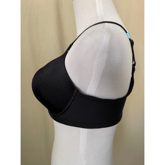 Vanity Fair Black Lace Middle Wire Free Full Coverage Bra - 38C - Picture 7 of 11